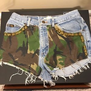 Urban Camo Jean Shorts